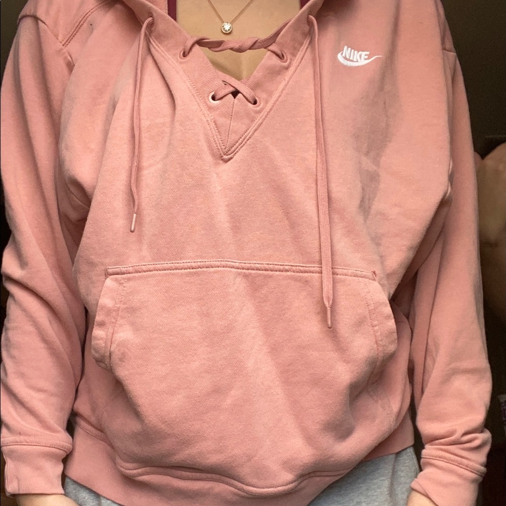 Nike women’s oversized sweatshirt cross lace up